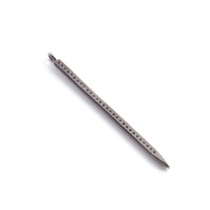 1 Pc Pave Diamond Spike Charm Pendant 925 Sterling Silver - Spike Pendant  42mmx2mm PDC1415 - Tucson Beads
