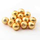 2 Strand Gold Plated Designer Copper Balls,Casting Copper Balls,Jewelry Making Supplies 16 mm 8 inches Bulk Lot GPC662 - Tucson Beads