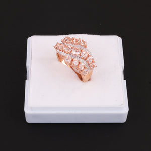 1 Pc Morganite Diamond Ring, Rose Gold Finish 925 Sterling Silver Ring, Pink Morganite Vintage Ring, Antique Jewelry, RD005 - Tucson Beads