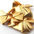 5 Pcs Brushed Gold Copper Triangle Spacer Beads 29mmx12mm GPC299