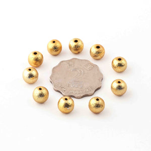 1 Strand Gold Plated Designer Copper Balls,Casting Copper Balls,Jewelry Making Supplies 7mmX5mm 8 inches Bulk Lot GPC614 - Tucson Beads