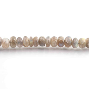 1  Strand Labradorite Faceted Rondelles- Round Rondelles Beads 7mmx11mm -9 Inches BR2341 - Tucson Beads