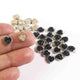 10 Pcs Mystic Druzy Pendant, Heart Shape Pendant, Oxidized Silver Plated Titanium Pendant, Bezel Heart Pendant  11mmX6mm PC210 - Tucson Beads