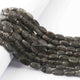 1  Long Strand Black Rutile Smooth Briolettes  -Oval Shape Briolettes  8mmx7mm - 7mmx7mm -13 Inches BR2477 - Tucson Beads