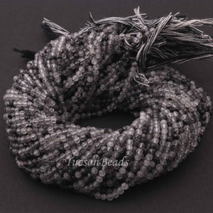 5 Strands Black Rutile Gemstone Balls, Semiprecious beads 12.5 Inches Long- Faceted Gemstone Jewelry RB0096 - Tucson Beads