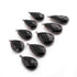 10 Pcs Black Onyx Faceted Pear Shape Oxidized Silver Plated Pendant  30mmx16mm -35mmx24mm PC1043