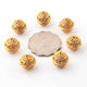 1 Strand 24k Gold Plated Designer Copper Casting Ball Shape Beads - 12mm - Jewelry - 8 Inches GPC616 - Tucson Beads