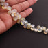 1 Strand Shaded Aqua Chalcedony  Faceted Briolettes -Pear Shape  Briolettes - 9mmx7mm-15mmx10mm 8.5 Inches BR3884