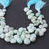 1  Long Strand Amazonite Smooth Briolettes - Heart Shape  Briolettes - 12mmx11mm-16mmx15mm -9 Inches BR02074