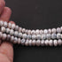 1  Strand Gray Silverite Faceted Rondelles  - Gemstone Rondelles  9mm- 8mm 6.5 Inches BR2494