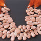 1  Strand Peach Moonstone Smooth Briolettes -Heart Shape Briolettes 9mm-17mm- 10 Inches BR02069 - Tucson Beads