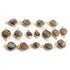 15 Pcs Labradorite Faceted Assorted Shape 24k Gold Plated Connector  Labradorite Assorted - 15mmx8mm-20mmx12mm PC1019