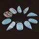 Amazing Genuine Larimar Smooth Cabochon - Mix Shape Loose Gemstone -33mmx18mm-50mmx16mm  LGS238 - Tucson Beads