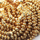 1 Strand Fine Quality Japanese Cap Beads 24K Gold Plated Over Copper - Japanese Cap Beads  8mmx5mm 8 Inche Strand GPC290 - Tucson Beads