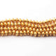 1 Strand Fine Quality Japanese Cap Beads 24K Gold Plated Over Copper - Japanese Cap Beads  8mmx5mm 8 Inche Strand GPC290 - Tucson Beads