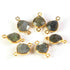 9 Pcs Labradorite 24k Gold Plated Faceted Heart Shape Connector --Labradorite Connector 13mmx10mm-17mmx11mm PC511