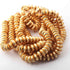 1 Strand Fine Quality Japanese Cap Beads 24K Gold Plated Over Copper - Japanese Cap Beads  10mmx4mm 8 Inche Strand GPC289
