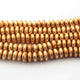 1 Strand Fine Quality Japanese Cap Beads 24K Gold Plated Over Copper - Japanese Cap Beads  10mmx4mm 8 Inche Strand GPC289 - Tucson Beads