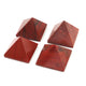 2 Pcs Red Jasper orgone pyramid with crystal point improves communication boost self esteem healing emotions 29mmx20mm-27mmx19mm HS299 - Tucson Beads