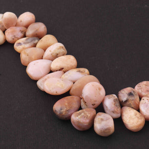 1 Strand Pink Opal Smooth  Briolettes -Pear Shape  Briolettes  9mmx10mm-17mmx11mm 9 Inches BR2511 - Tucson Beads