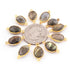 11 Pcs Labradorite Faceted Oval Shape 24k Gold Plated Connector  Labradorite Oval - 20mmx10mm- PC1020
