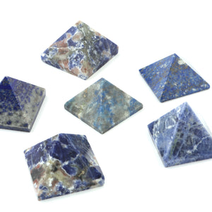 1 Pc Sodalite Pyramid Polished Selenite Slab, Selenite,Charging Plate, Selenite Crystal Slab, Selenite Stone Slab 29mmx22mm-27mmx16mm HS292 - Tucson Beads