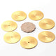 5 Pcs Designer 24k Gold Plated Round Charm ,Copper Design Pendant ,Jewelry Making 30mm GPC492 - Tucson Beads