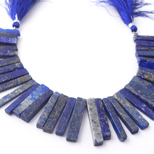 1   Strand  Sodalite Smooth Briolettes - Rectangle Bar Shape Briolettes -27mmx5mm-48mmx6mm-8 Inches BR4376 - Tucson Beads
