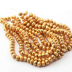 2 Strands Gold Plated Designer Copper Balls,Casting Copper Balls,Jewelry Making Supplies 6 mm 8 inches Bulk Lot GPC502 - Tucson Beads