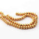 2 Strands Gold Plated Designer Copper Balls,Casting Copper Balls,Jewelry Making Supplies 6 mm 8 inches Bulk Lot GPC502 - Tucson Beads