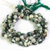 1 Strand Green Moss Agate Faceted  Ball Beads  8mm 9 Inches BR3645