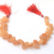 1  Long Strand Strawberry Smooth Briolettes -Heart Shape  Briolettes 10mm-15mm- 10 Inches BR4390 - Tucson Beads