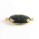 3 Pcs Labradorite 24 Gold Plated Faceted Assorted Shape Pendant/ Connector -- 24mmx10mm-27mmx11mmm PC519 - Tucson Beads