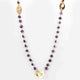 Amethyst Chain Necklace - Faceted Sparkly Necklace , Coin Beads 7mm, Necklace -24"Long GPC1351 - Tucson Beads