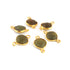 10 Pcs Vezonite 24k Gold Plated Faceted Heart Shape Connector Double Bail 17mmx11mm - PC949