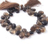 1 Long Smoky Smooth  Briolettes - Pear Shape Briolettes  10mmx8mm-19mmx13mm-9 Inches BR4373