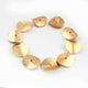 10 Pcs Wavy Disc Beads 24k Gold Plated On Copper -Potato Chips Beads -Loose Wave Disc Beads 17mm GPC063 - Tucson Beads