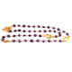 Amethyst Chain Necklace - Faceted Sparkly Necklace , Coin Beads 7mm, Necklace -24"Long GPC1351 - Tucson Beads