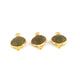 16 Pcs Vezonite 24k Gold Plated Faceted Heart Shape Connector Double Bail 17mmx11mm - PC949 - Tucson Beads