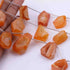 1 Strand Orange Druzy Druzzy  Briolette - Druzy Side Drilled Briolette 21mmx17mm-32mmx22mm 10 Inch BR2787