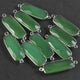 9 Pcs Green Chalcedony Faceted Rectangle Shape 24 k Gold Plated Connector/Pendant  34mmX11mm-30mmX11mm PC300 - Tucson Beads