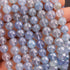 1 Strand  Natural Blue Chalcedony Silver Coated Smooth Rondelles Beads  8mm-9mm 8 Inches  BR3057