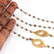Natural Pyrite Chain Necklace - Faceted Sparkly Necklace ,Tiny Beaded 2mm, Necklace -39"Long GPC1347 - Tucson Beads