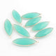 8 Pcs Aqua Chalcedony Faceted Marquise Shape 925 Silver Plated Pendant   39mmx13mm  PC145 - Tucson Beads