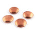4 Pcs Rose Gold Plated Copper Coin Beads, Round Beads, Jewelry Making Tools, 30mm GPC455