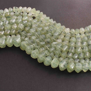 1 Strand Prehnite Faceted Briolettes -Fancy Shape Briolettes  10mmx12mm-7mmx7mm-10 Inches BR01517 - Tucson Beads