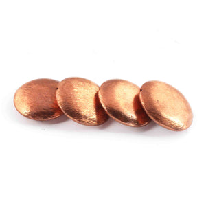 4 Pcs Rose Gold Plated Copper Coin Beads, Round Beads, Jewelry Making Tools, 30mm GPC455 - Tucson Beads