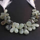 1 Long Prehnite Smooth  Briolettes - Pear Shape Briolettes  15mmx11mm-23mmx17mm- 8.5 Inches BR4365 - Tucson Beads