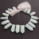 1  Long Strand Amazonite Faceted Briolettes  -Pentagon Shape Briolettes  - 21mmx8mm-17mmx7mm -9.5 Inches BR01520 - Tucson Beads