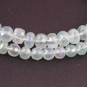 1 Strand Green Chalcedony Faceted Rondelles - Green Chalcedony Roundles Beads 9mmx6mm-6mmx2mm 8 Inches BR3067 - Tucson Beads